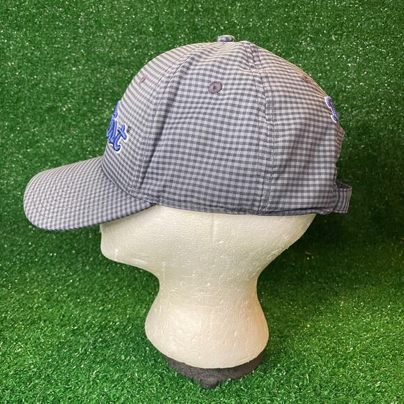 Titleist Brand Baseball Gingham Check Cap Grey Blue OSFM Adjustable - Picture 2 of 8